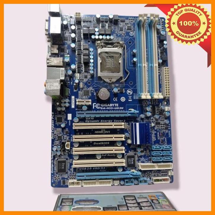 (PTK) MOBO GIGABYTE H55 UD3H SOCKET LGA 1156 DDR3 ONBORD VGA HDMI