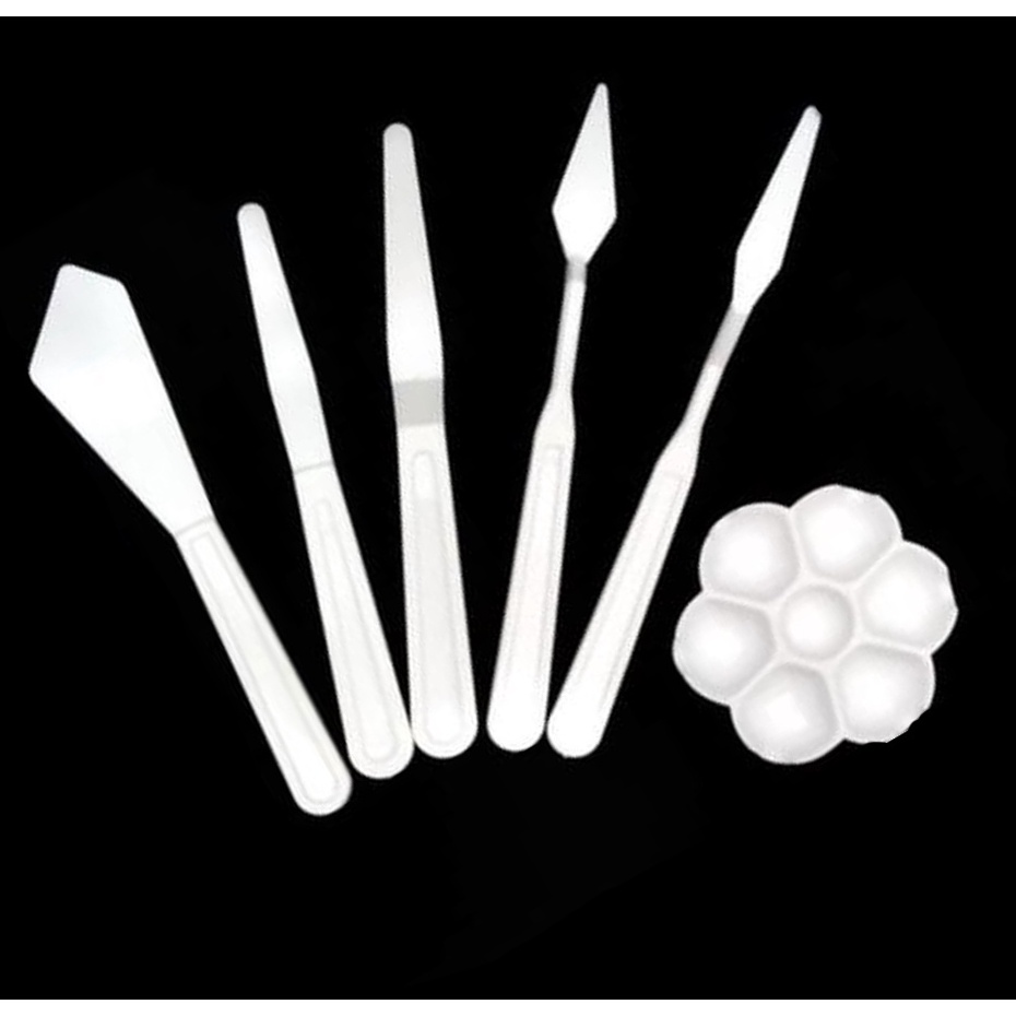 

[KODE PRODUK BQ0W99167] Painting knives set plus pallete / Pallet Knife Set / Painting Knife / Pisau Pallet