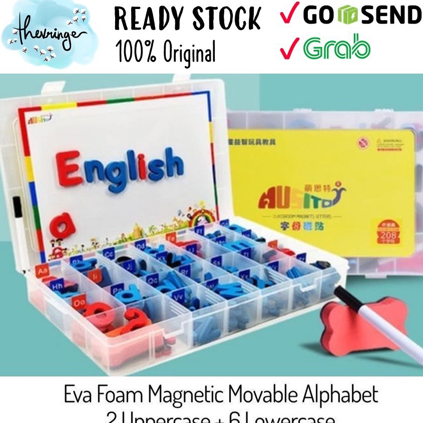 

GTFG9496㊪ MONTESSORI Eva Foam Magnetic Movable Alphabet Lowercase Uppercase Classroom Magnet Letters Moveable Huruf Magnet Alphabet Magnet foam ㊙