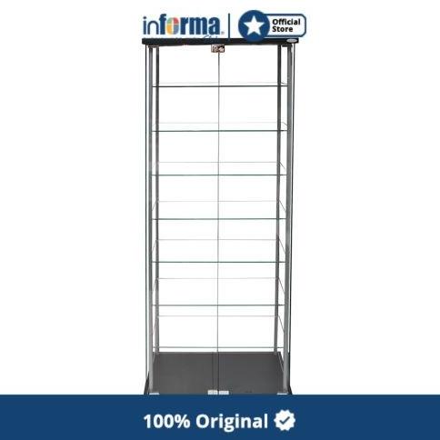 

Informa - Lemari Pajangan - Newvy Curio 8 Tier 2 Doors Black