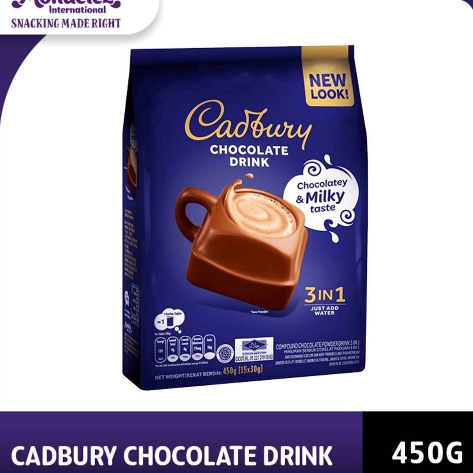 

Miliki Cadbury Hot Chocolate Drink 3 in 1 Regular 450g, minuman coklat premium ,.