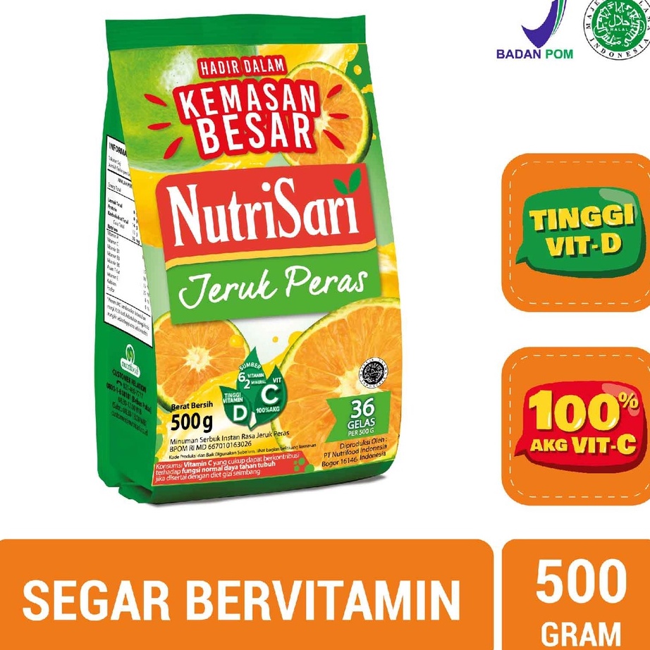 

Terbaru! NutriSari Jeruk Peras Powder Refill 500gr - Minuman Buah Vitamin C ✓