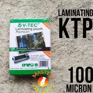 

[KODE PRODUK S7A9C3775] (1pack isi 100) Plastik Laminating V-tec Ukuran KTP / Sim / Id Card 100Mc