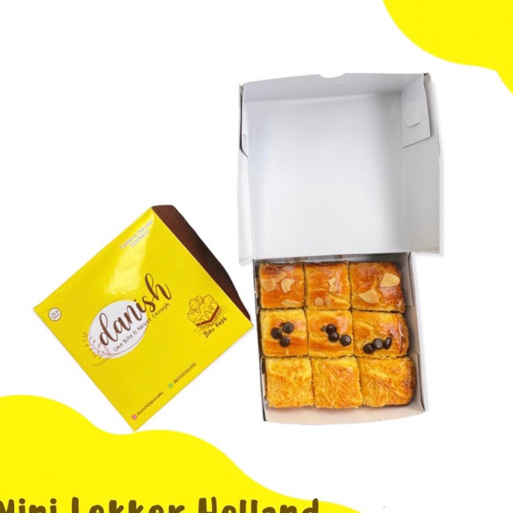 

[KODE PRODUK VDISH7634] Danish Mini Lekker Holland / Boterkoek 10x10cm (9 potong) Wangi Butter yang BIkin Nagih by danishdapurcake