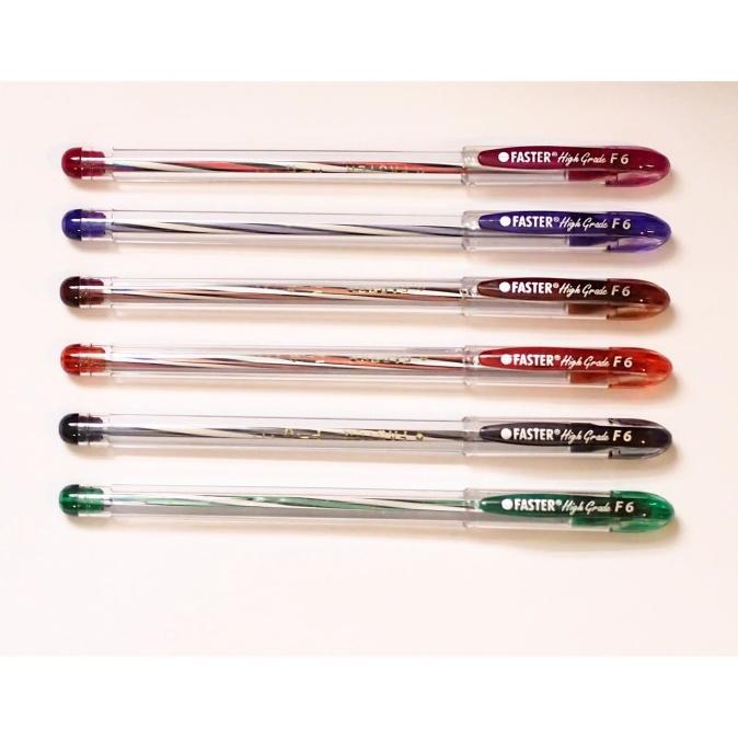 

Ballpoint/ Pulpen Faster F6, 0.7Mm Isi 12 Pcs- Black