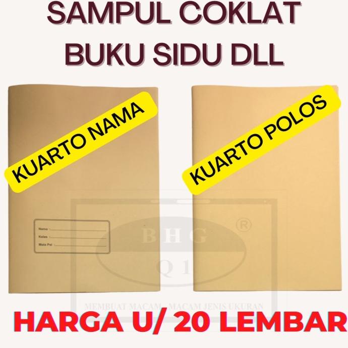 

Sampul Buku Coklat Ukuran Kuarto/Sidu Isi 20Lbr