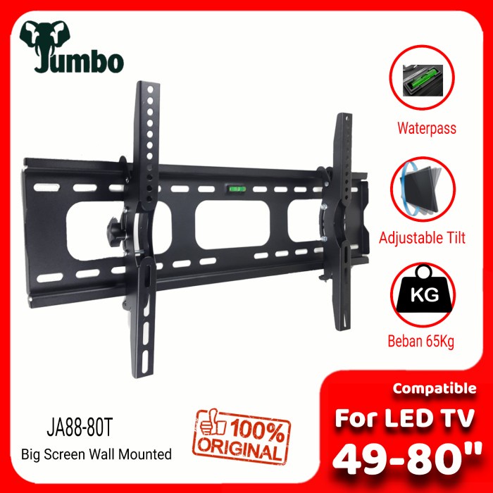 Bracket Tv Jumbo 49 - 80 Inch Ori Import