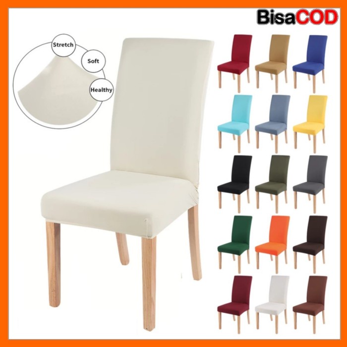 Terlaris [Medan] Cover Kursi Makan Elastis Sarung Penutup Bangku Makan Futura