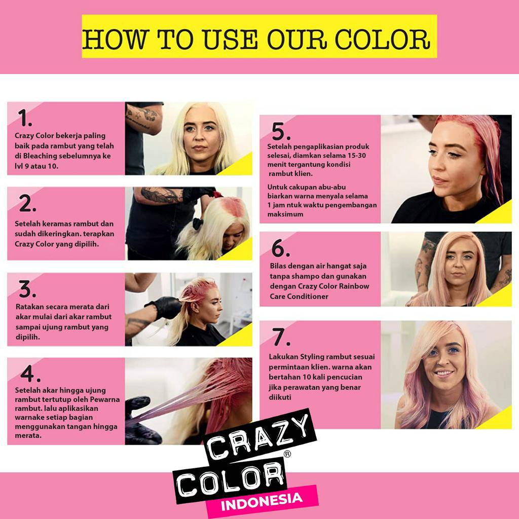 Crazy Color Se Permanent Hair Color Cat Rambut Pewarna Rambut 100ml Katalog