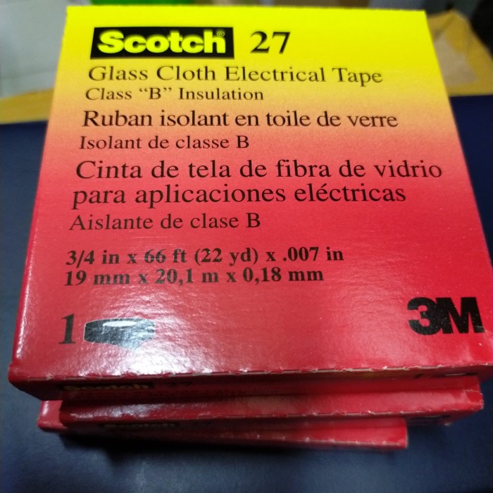 

3M Scotch 27. 19Mm X 20M.Glass Clocth Electrical Tape.