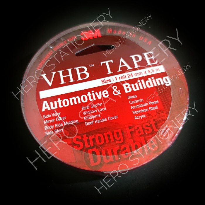 

3M Permanent Double Vhp Tape Automotive Building 24 Mm X 4.5 M