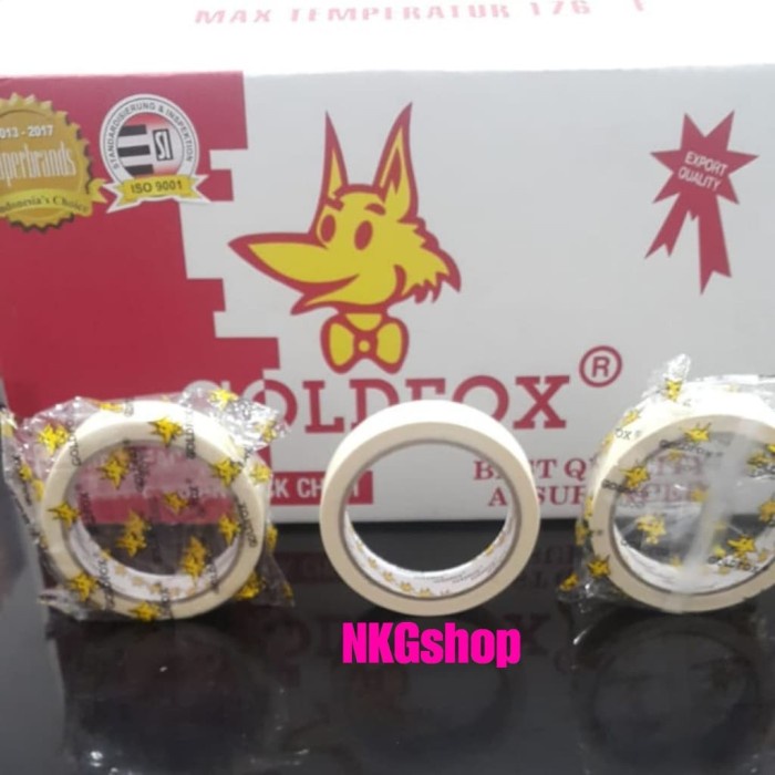 

Masking Tape/Lakban Kertas Goldfox 1Inch 24Mmx20Mtr(N 1Dus = 96Roll)