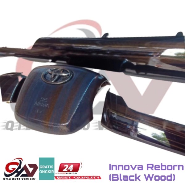 panel dashboard + airbag innova reborn (BLACK WOOD)