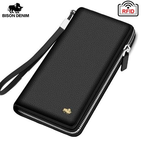 Bison Denim-Dompet Panjang Pria Kulit Sapi Asli (Bison 8195-1B)