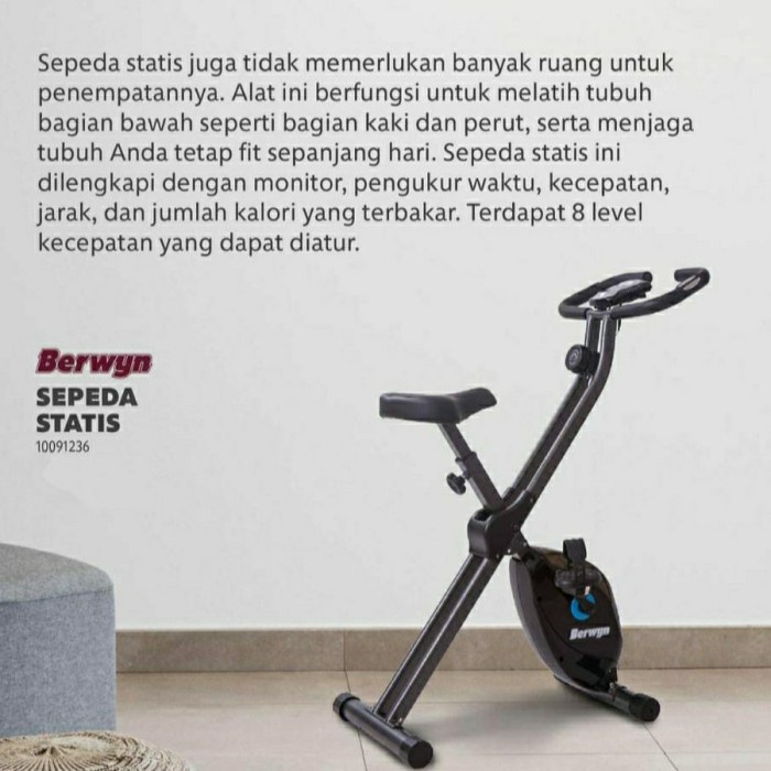 Terlaris Sepeda Statis Berwyn Import Alat Terapi Olah Raga Bersepeda Ditempat