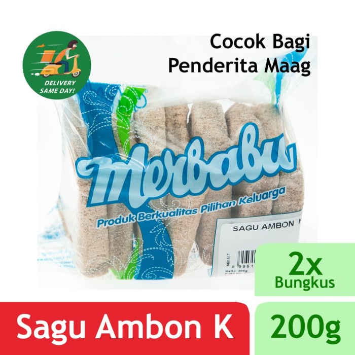 

Terlaris Merbabu Sagu Ambon K 200G X 2Pcs (Bisa Same Day Delivery)