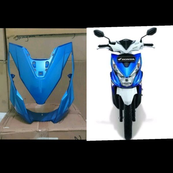 Terlaris Cover Front Tameng Panel Depan Beat Esp New K81 2016 2017 Biru Non Ori