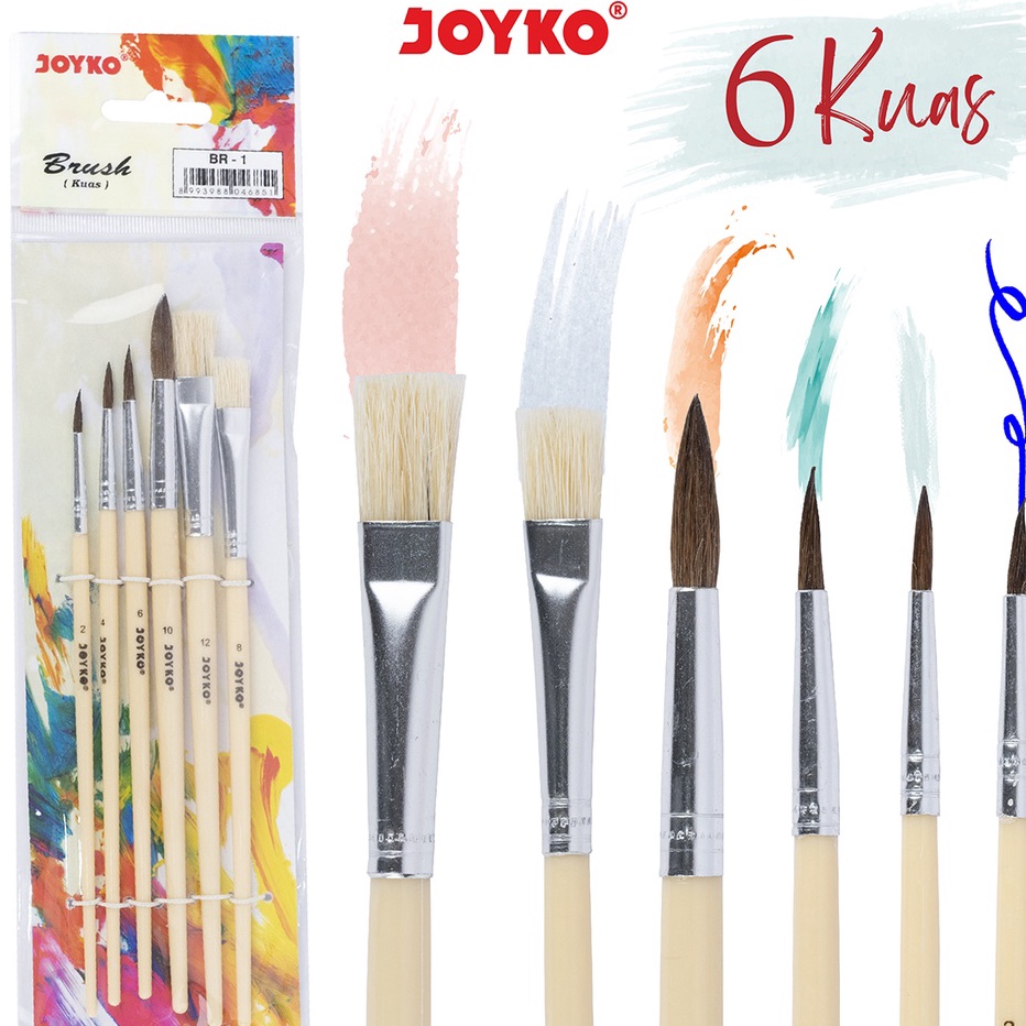 

[KODE PRODUK NFRC88195] Brush Kuas Cat Air Lukis Acrylic Joyko BR-1