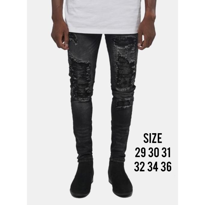 

RUCAS - SHADOW BLACK BIKER JEANS