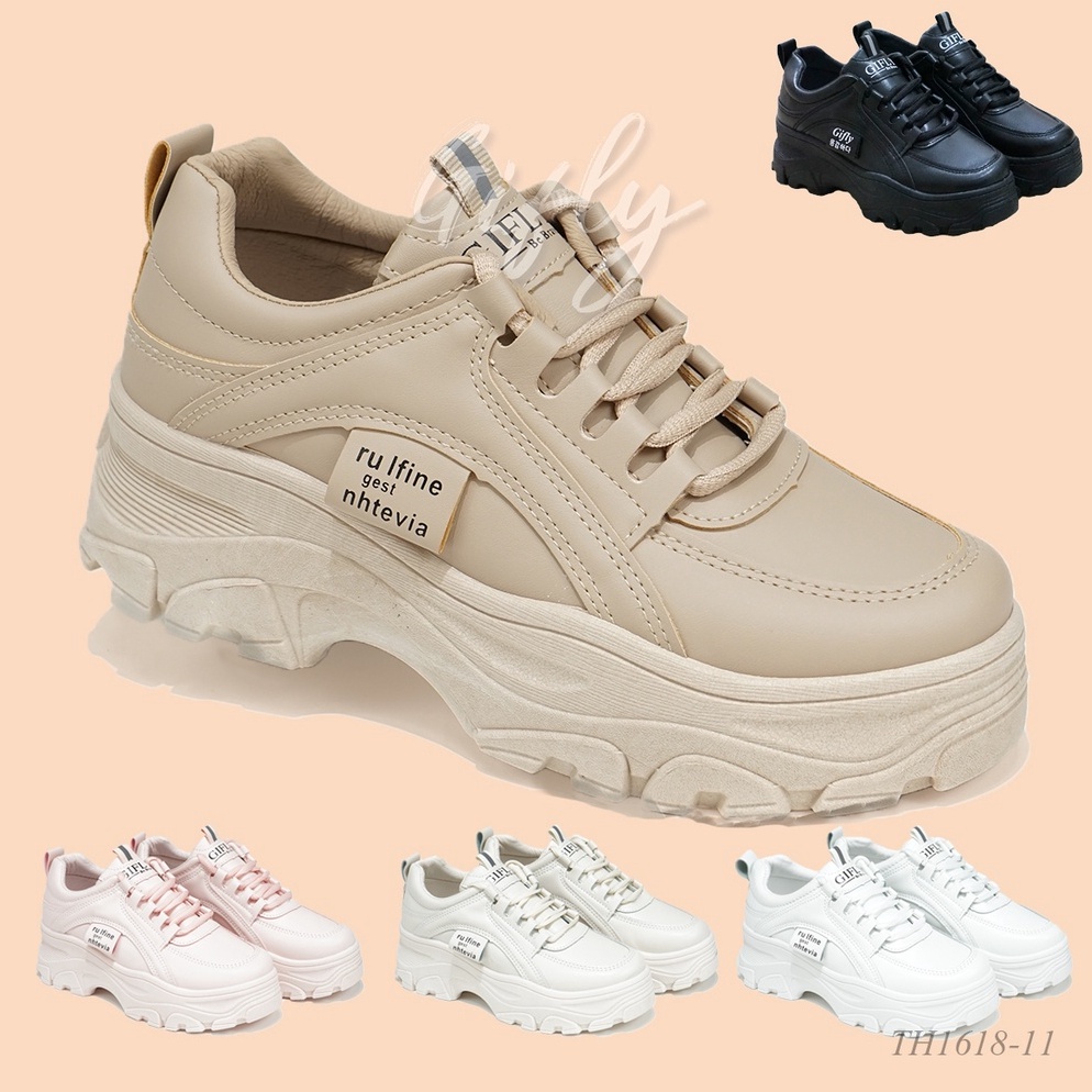 PALING DICARI|| GIFLY Nesya Sepatu Sneakers Wanita Korea Import TH1618-11