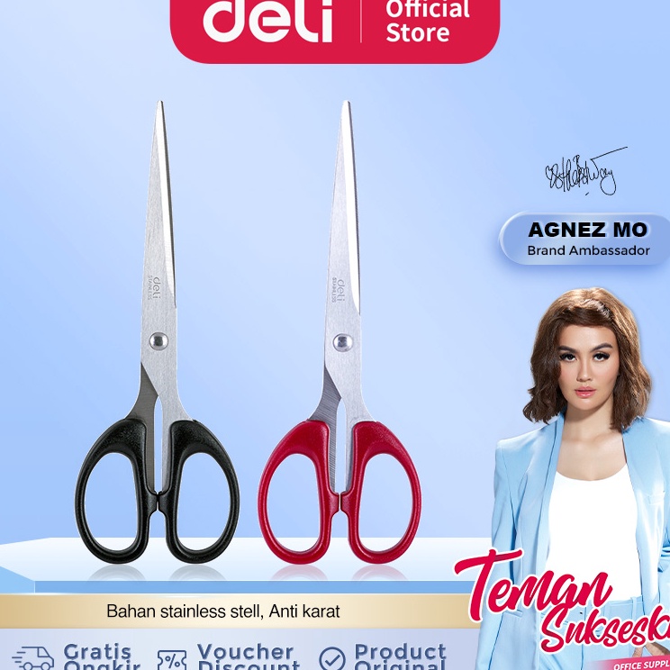 

[KODE PRODUK PK8NB6336] Deli Gunting yang dilapisi anti karat kualitas tahan lama 180mm E6009