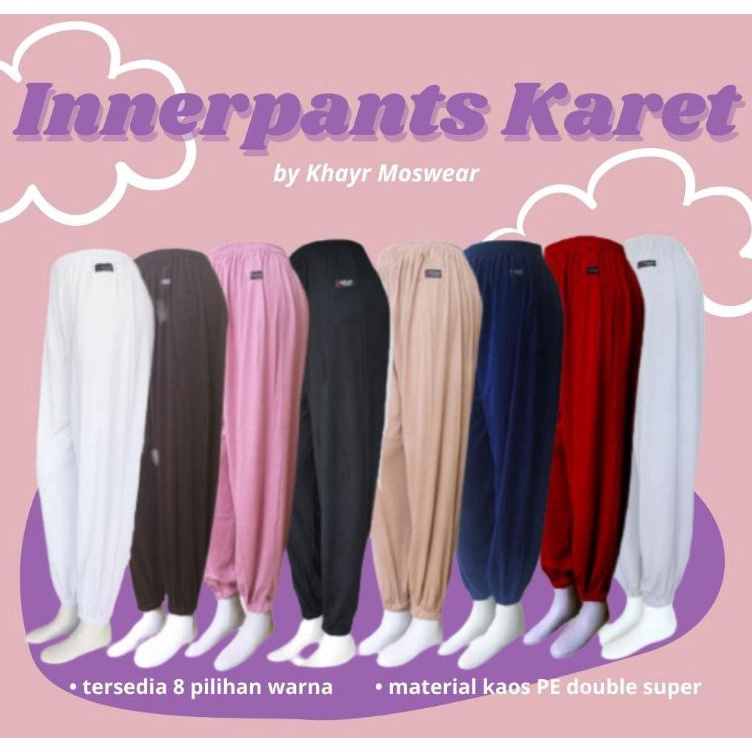 ✨SHOPEE MALL✨ INNER PANTS KARET (Celana Gamis Jumbo) ORI by Khayr Moswear ?