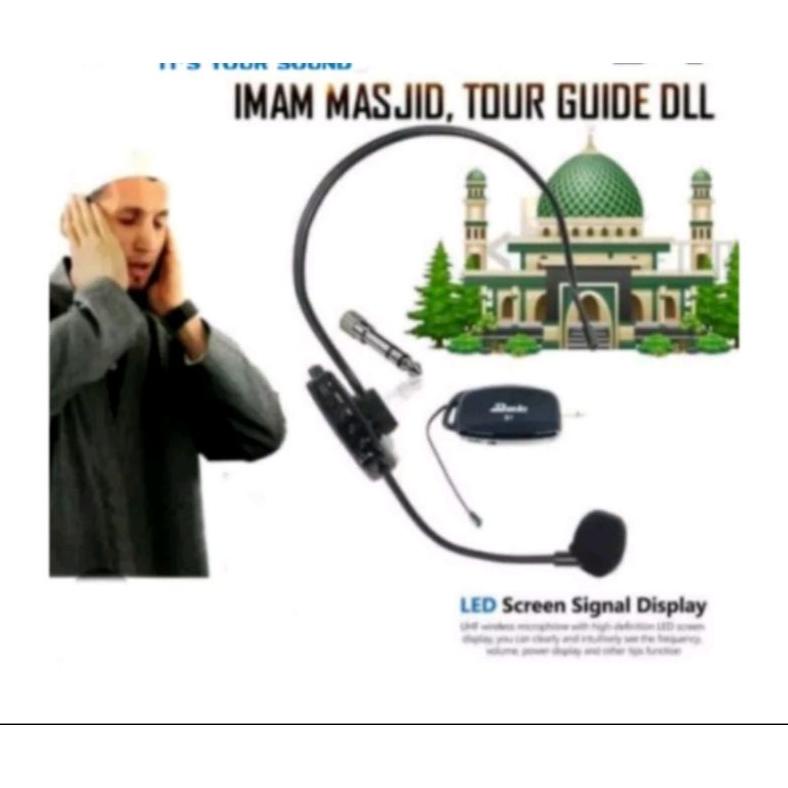 ASE629 xon Mic microphone wireless DSLR UHF 2.4G smartphone speaker multifungsi mikrofon ceramah imam masjid masjid musholla Jack 3.5 6.5 mm meeting saxophone headset jepit clip on bando tambahan speaker meeting amplifier mixer sound card +++