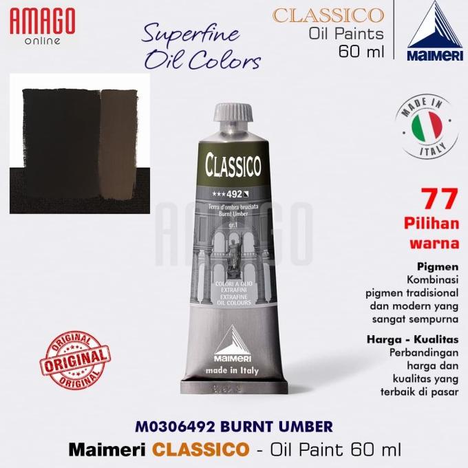 

MAIMERI CLASSICO - OIL PAINT - BURNT UMBER - 60ML - M0306492