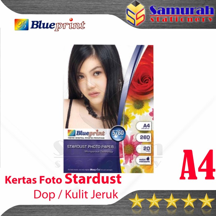 

Terlaris Kertas Foto Stardust Blueprint Ukuran A4 260 / Kulit Jeruk Bp -Sda4260