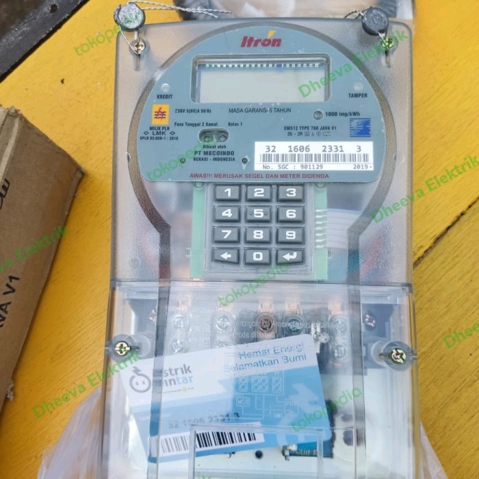 Terlaris Kwh Meter Itron 5/60 Amper (Prabayar/Token)