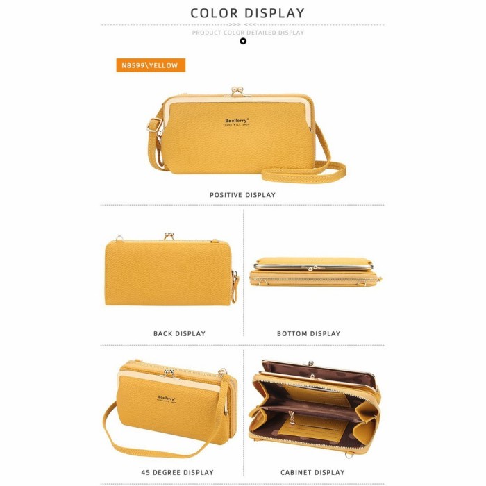 Tas Dompet Kulit Hp Selempang Wanita Baellerry Branded Mewah