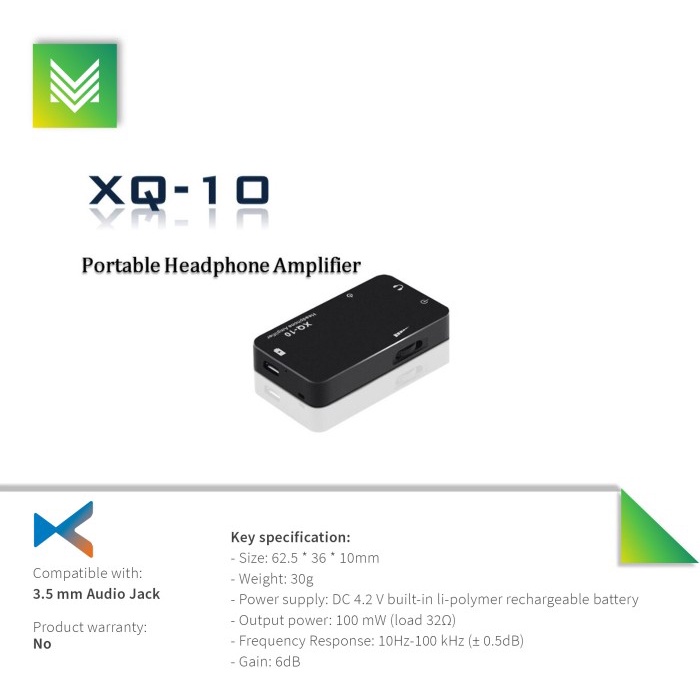 Terlaris Xduoo Xq-10 Mini Portable Headphone Earphone Amplifier