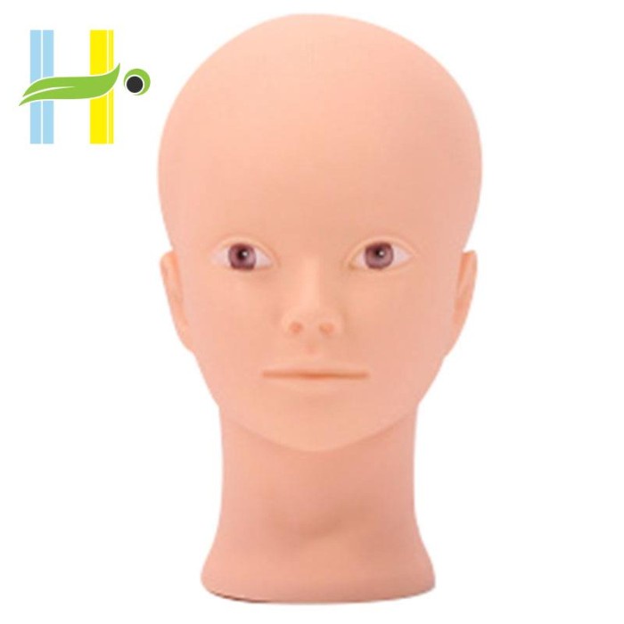 Terlaris Manekin Kepala Bahan Silikon Dengan Lubang Mount Untuk Latihan Makeup