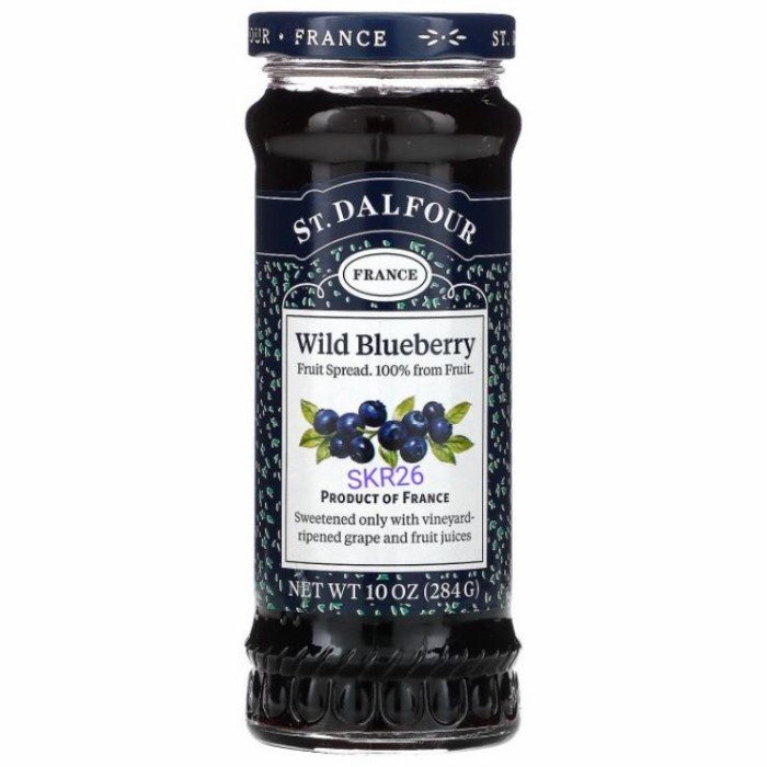 

St Dalfour Fruit Spread - Wild Blueberry 284G