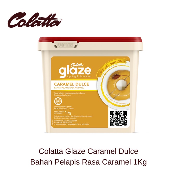 

Terlaris Colatta Glaze Caramel Dulce - Bahan Pelapis Rasa Caramel 1Kg