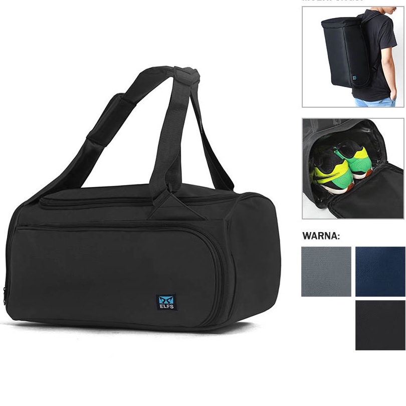 [KODE PRODUK DGNYA8255] Elfs Tas Ransel Travel Gym Bag Multifungsi 2in1