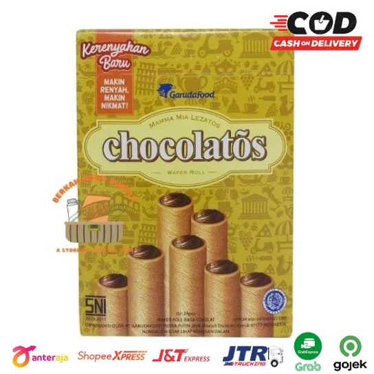 

[KODE PRODUK H66UF9693] ( BERKAH ) GERY CHOCOLATOS Roll Gery Salut Saluut 1 box 24 pcs Coklat Coconut Roll All Varian Rasa