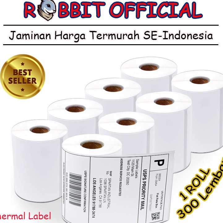

➜Grosir IW77G LABEL THERMAL 78 x 100 KERTAS STICKER BARCODE 78x100mm Isi 300 PCS E42 ➨Serba Murah