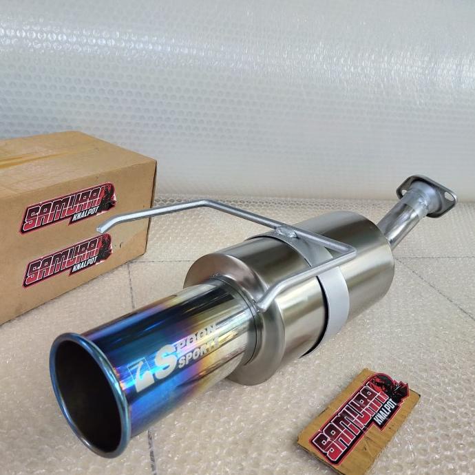 knalpot mobil bolt on BRIO Knalpot Brio knalpot Spoon Stainless Blue