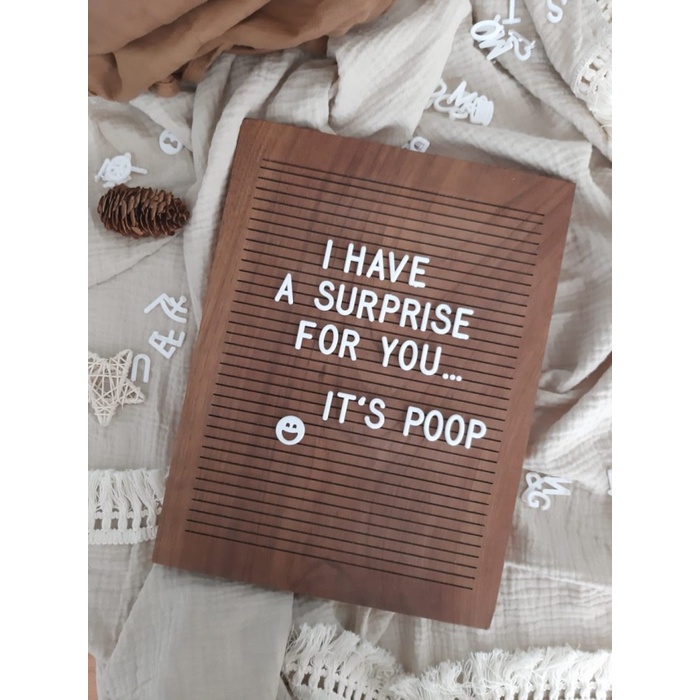 

Terlaris Vintage Walnut Letter Board / Papan Huruf Nama Bayi /Perlengkapan Foto