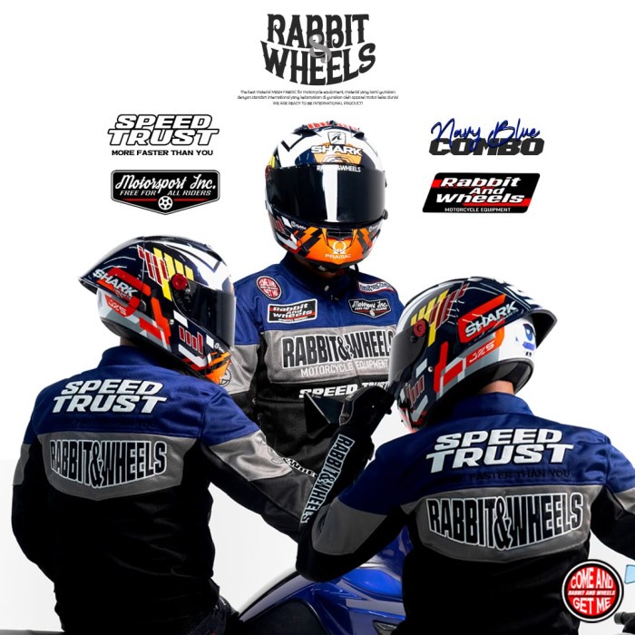 Terlaris "Combo Blue Navy" (Include Protector) Rabbit And Wheels