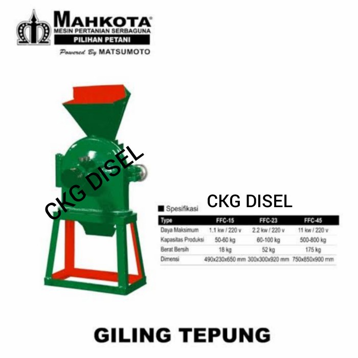 Terlaris Alat Mesin Giling Tepung Disk Mill Ffc 45 Ffc45
