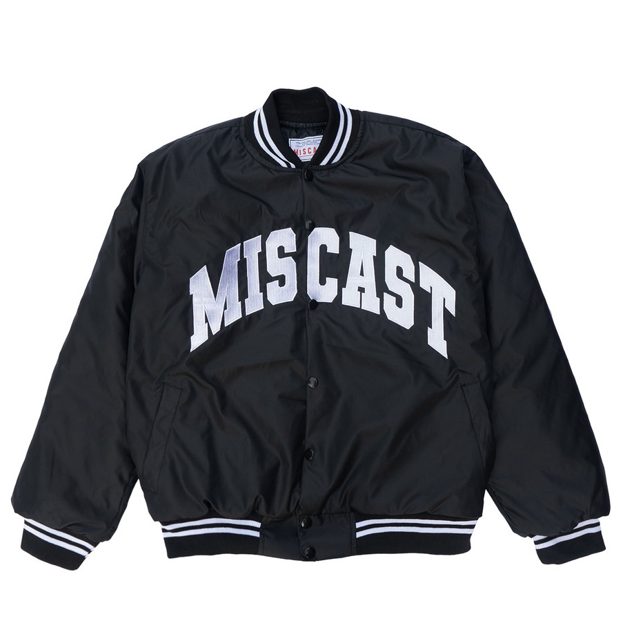 FQRT3739㊫ Miscast Varsity Jaket Vintage Thiago Black ㊬