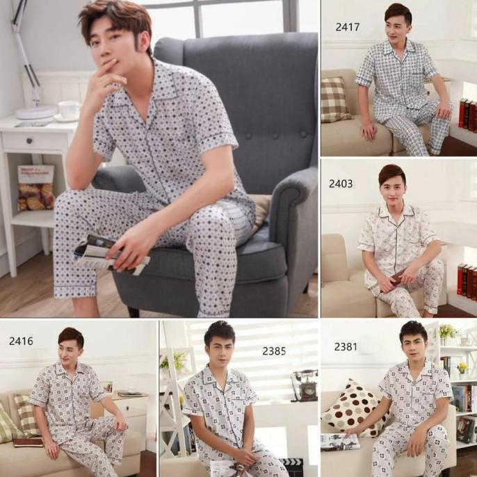 Sale Now Piyama Set Pria / Baju Baju Tidur Laki Laki / Piyama Premium Import Original