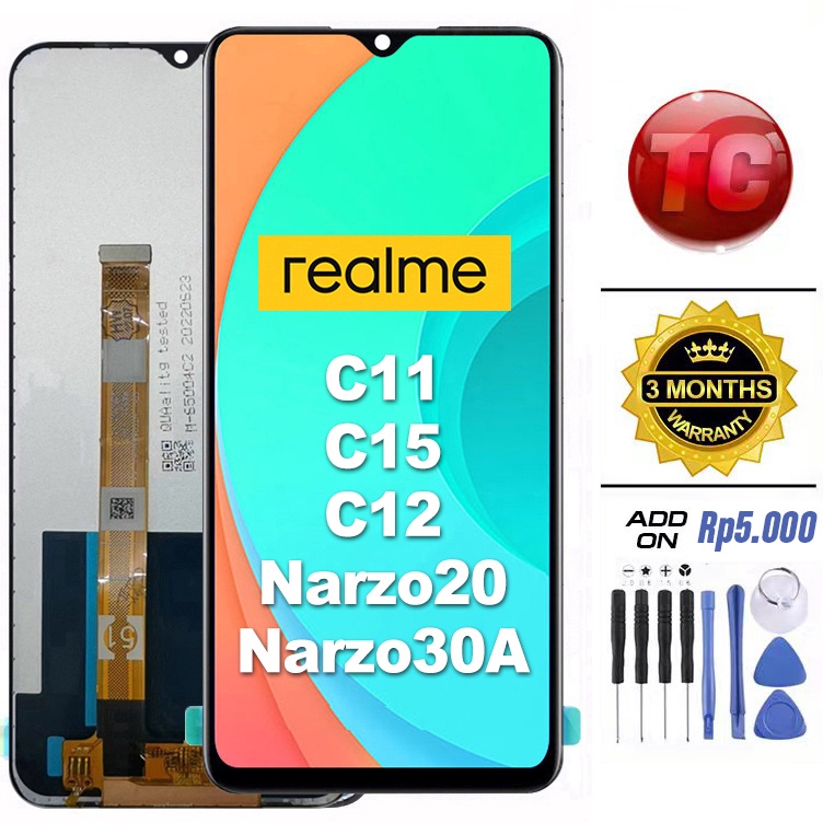 >XG34448< LCD Realme C11 C15 C12 Realme Narzo 20 Narzo 30A V3 Q2i Original 100% LCD TOUCHSCREEN Full