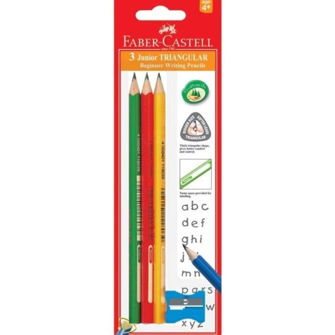 

TBMO 3 JUNIOR PENCIL TRIANGULAR 2B + SHARPENER FABER-CASTEL 116503IND