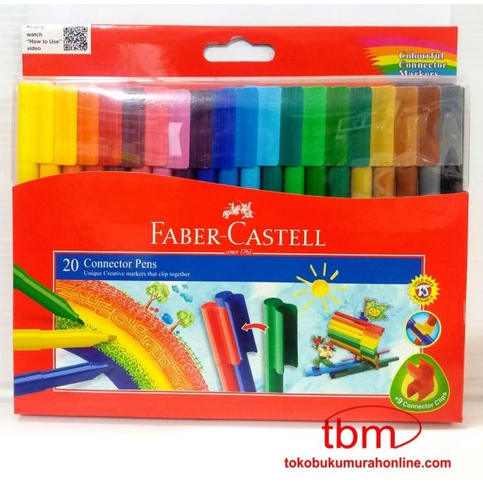 

20 CONNECTOR PENS FABER-CASTEL / SPIDOL WARNA ISI 20