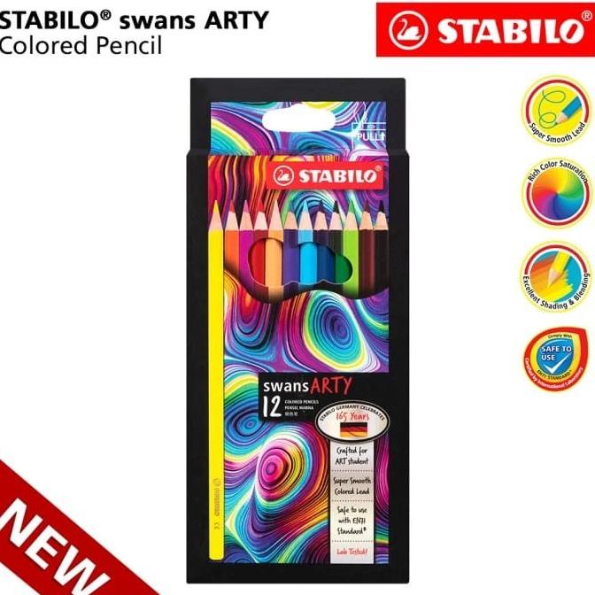 

TBMO STABILO ARTY COLOR PENCIL 12C / PENSIL WARNA ISI 12