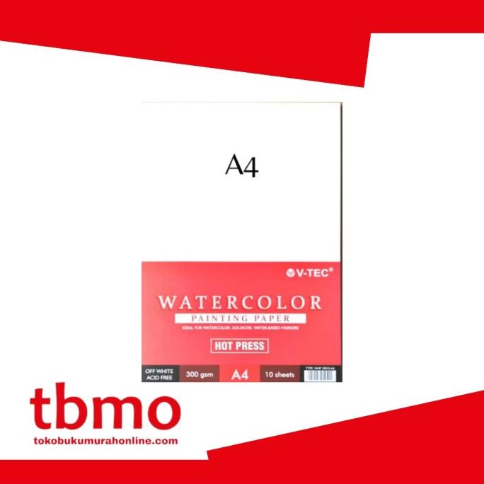 

TBMO WATER COLOUR PAINTING PAPER WHP 30010 10SHEETS/300GR UK.A4 VTEC