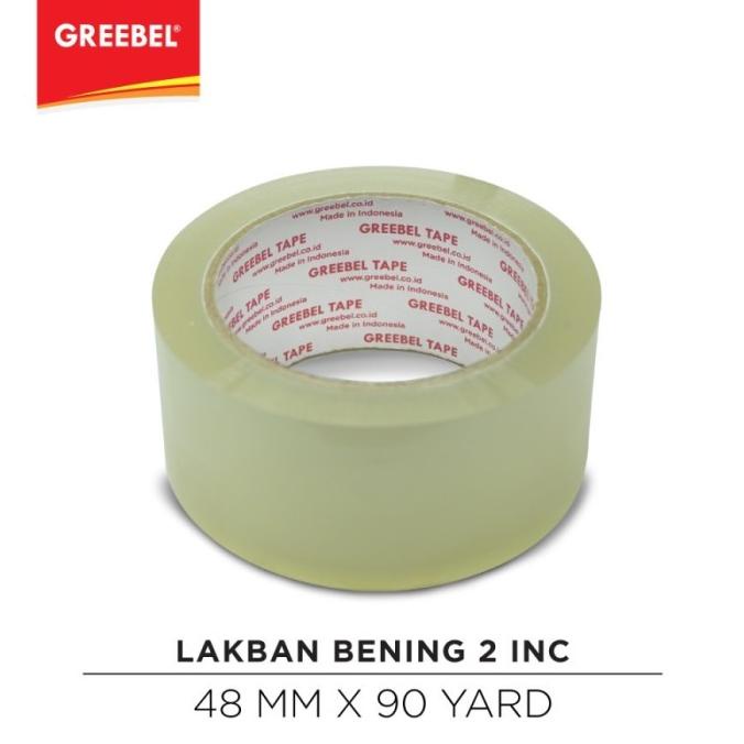 

OPP TAPE GREEBEL | PLAKBAN | LAKBAN GREEBEL BENING 48MM MURAH (1ROLL)